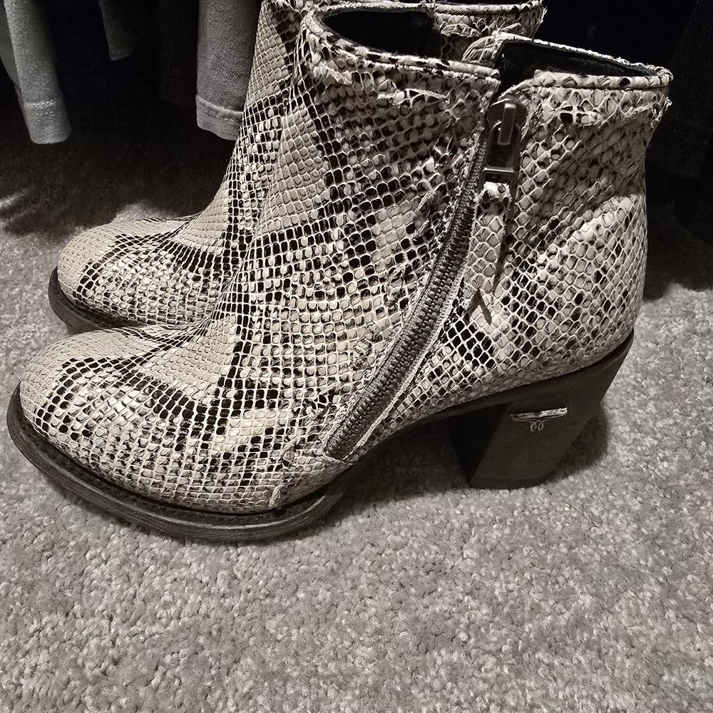 Lane Python Ankle Booties - Picture 2 of 4